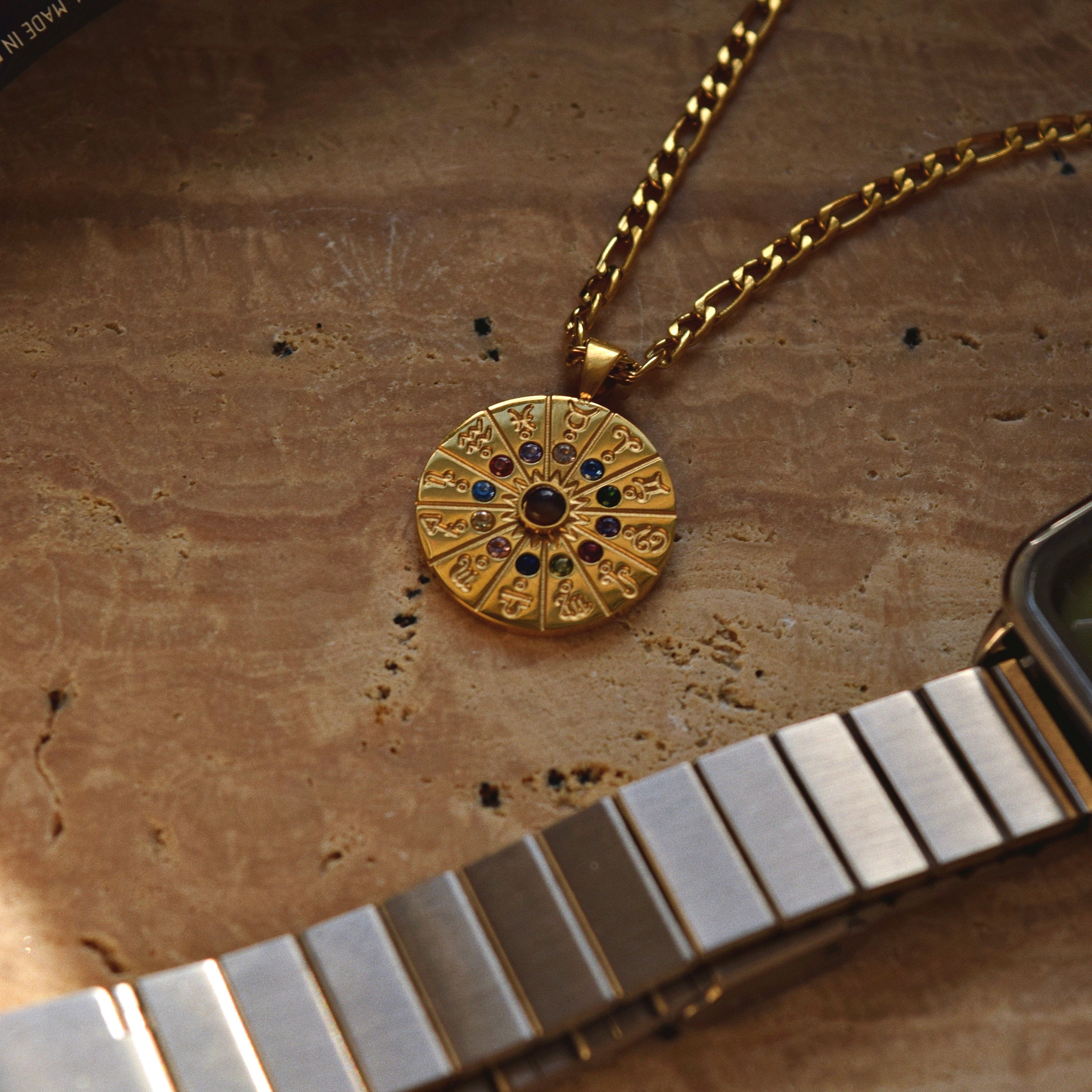Astrolune Zodiac Wheel Necklace