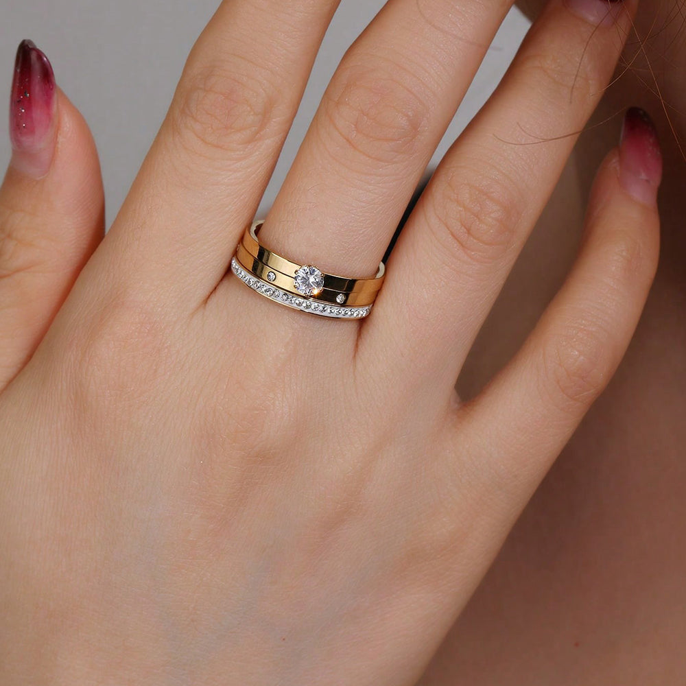 Triple Stack Love Rings