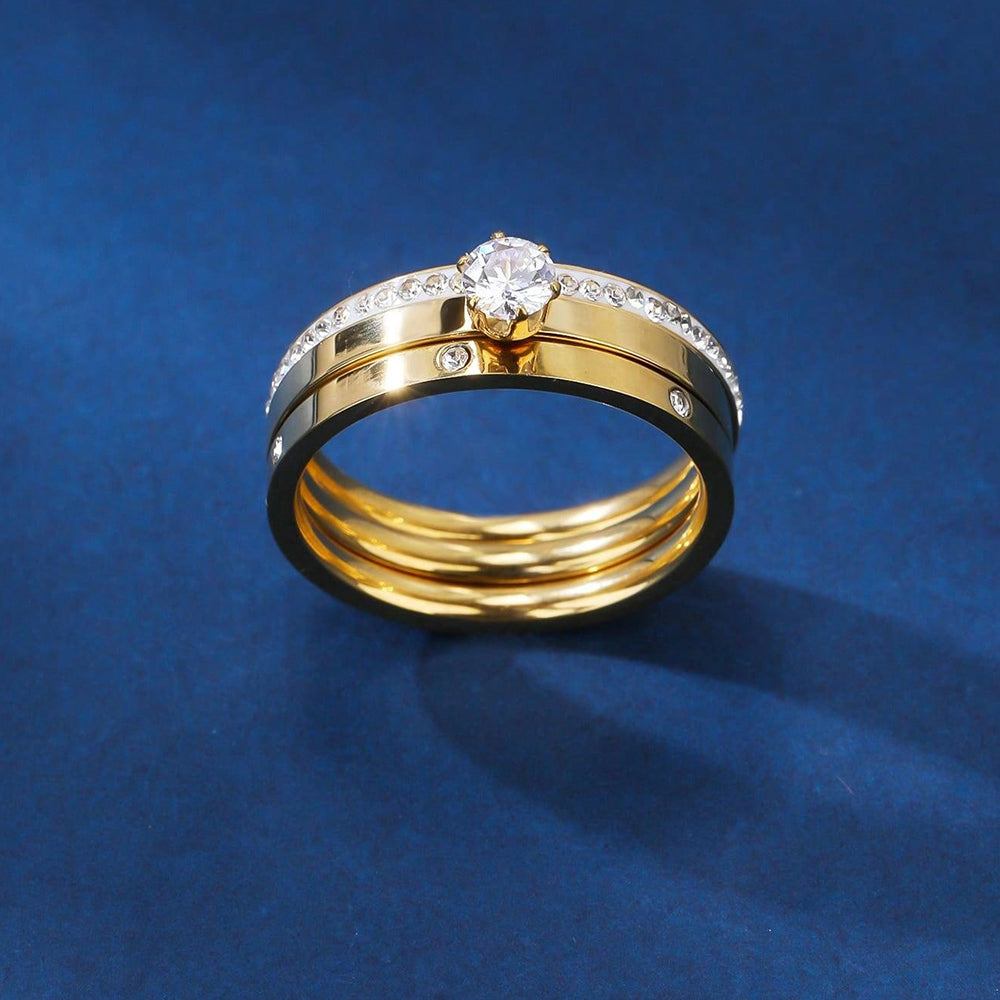 Triple Stack Love Rings