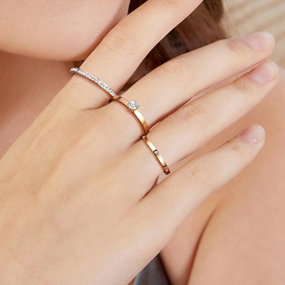 Triple Stack Love Rings