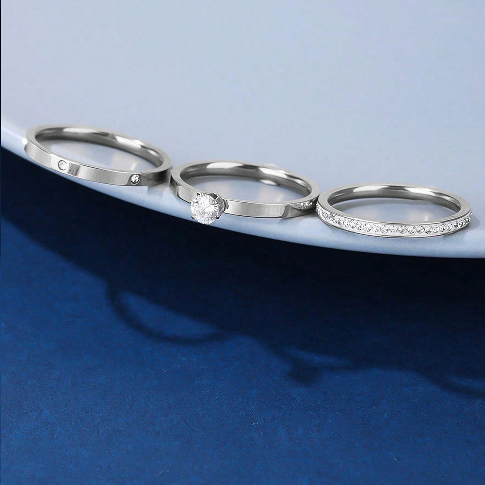 Triple Stack Love Rings