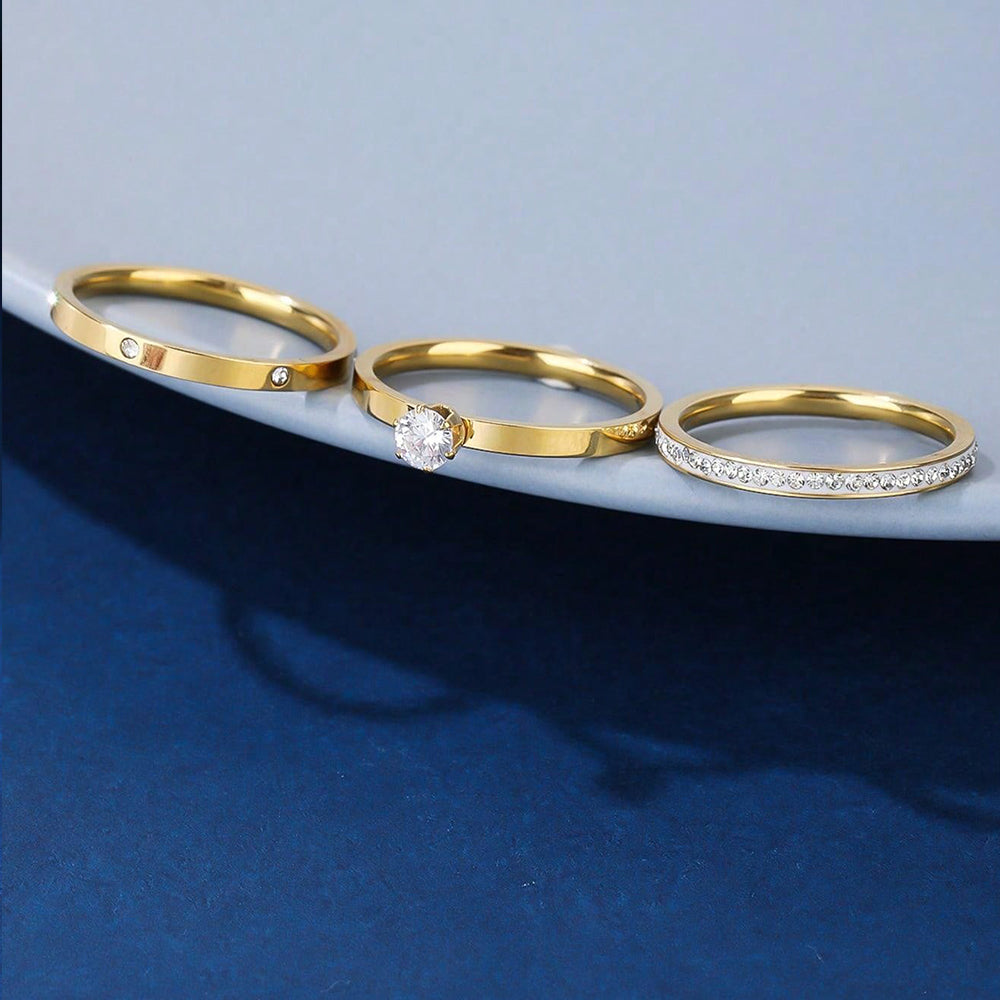 Triple Stack Love Rings