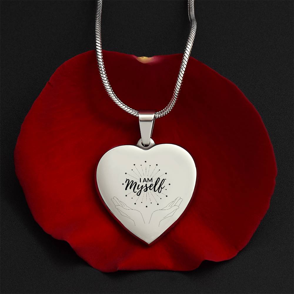 I am Myself, Silver Affirmation Necklace
