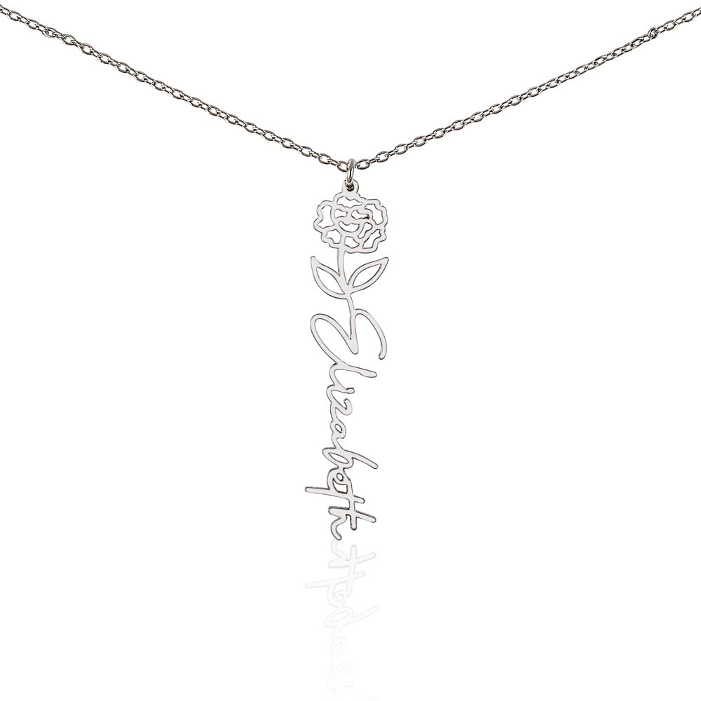 Birth month Celestial Name Necklace (Silver)