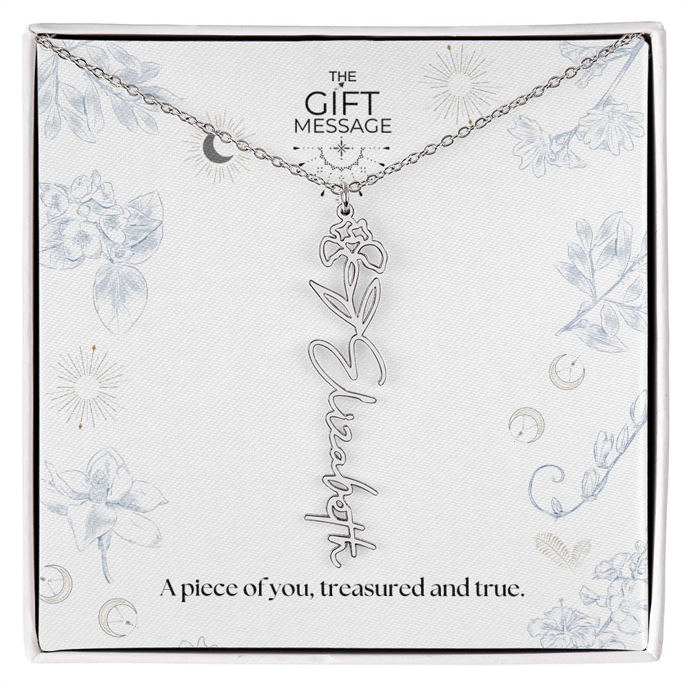 Birth month Celestial Name Necklace (Silver)