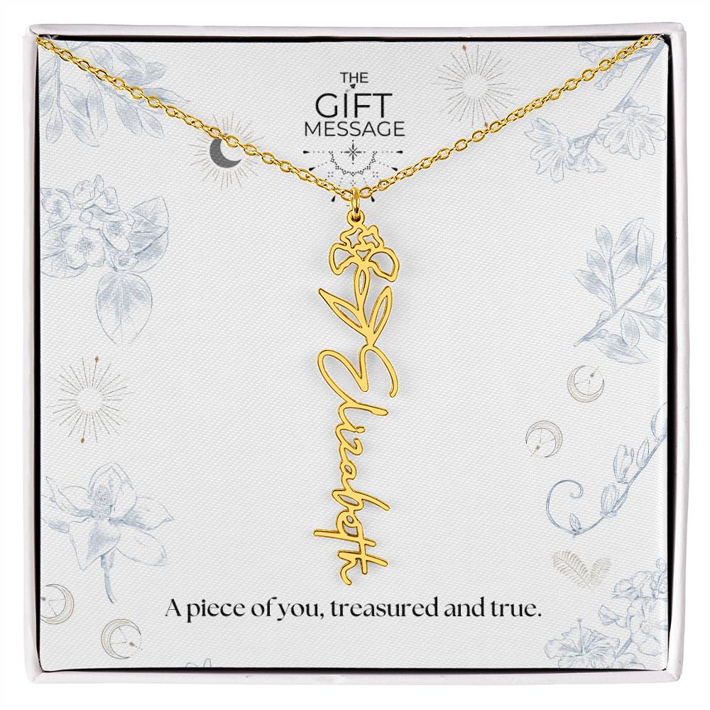 Birth month Celestial Name Necklace (Silver)