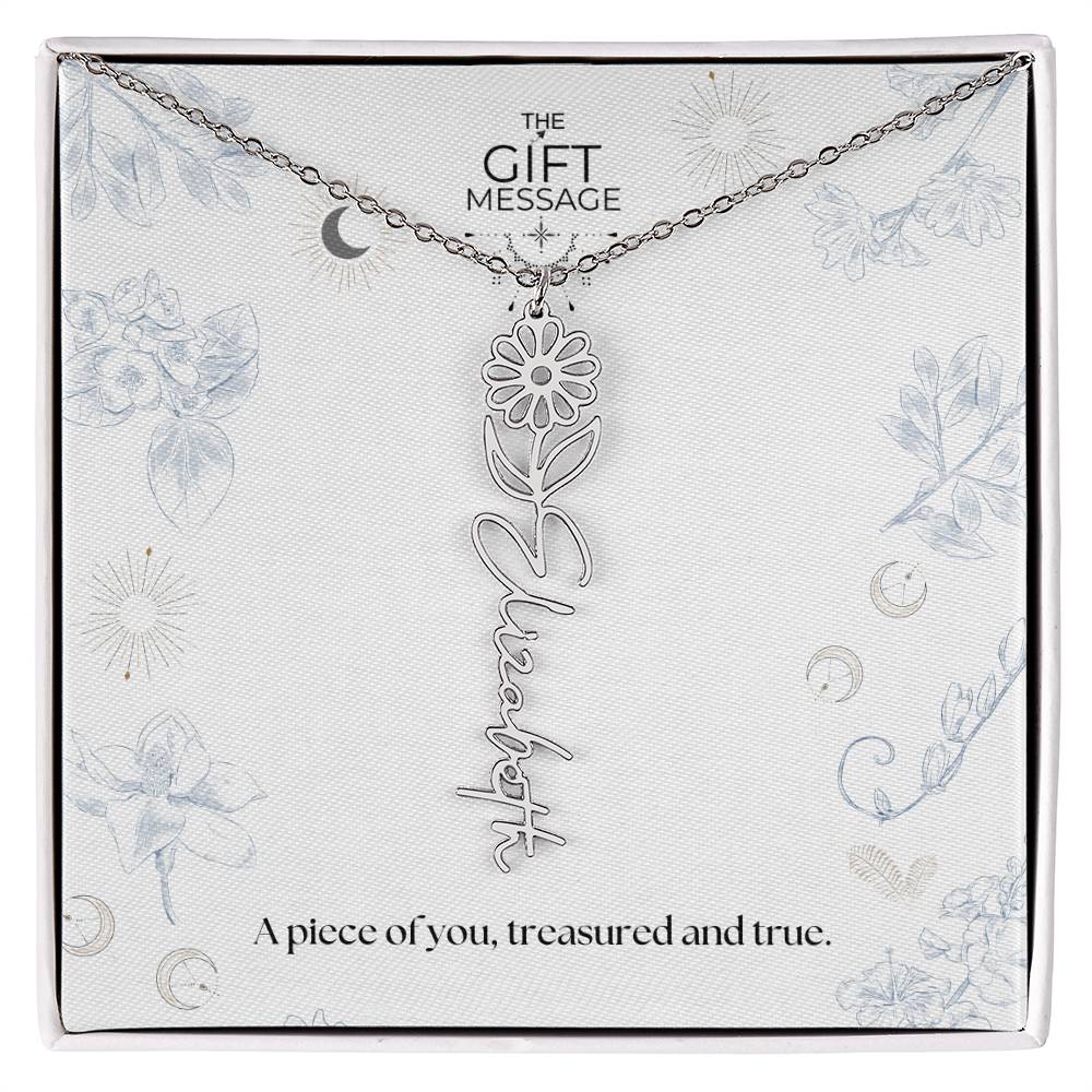 Birth month Celestial Name Necklace (Silver)