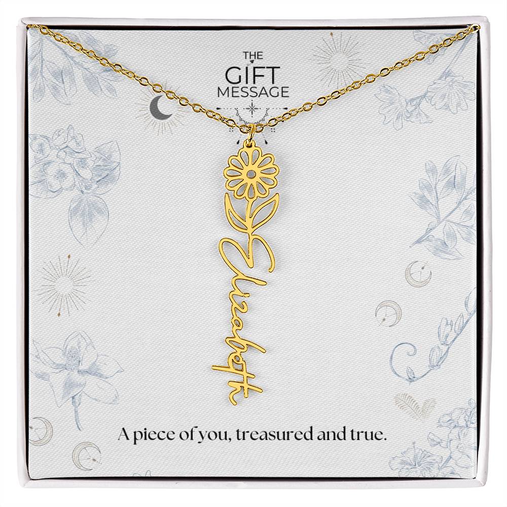 Birth month Celestial Name Necklace (Silver)