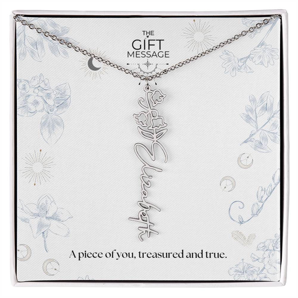 Birth month Celestial Name Necklace (Silver)