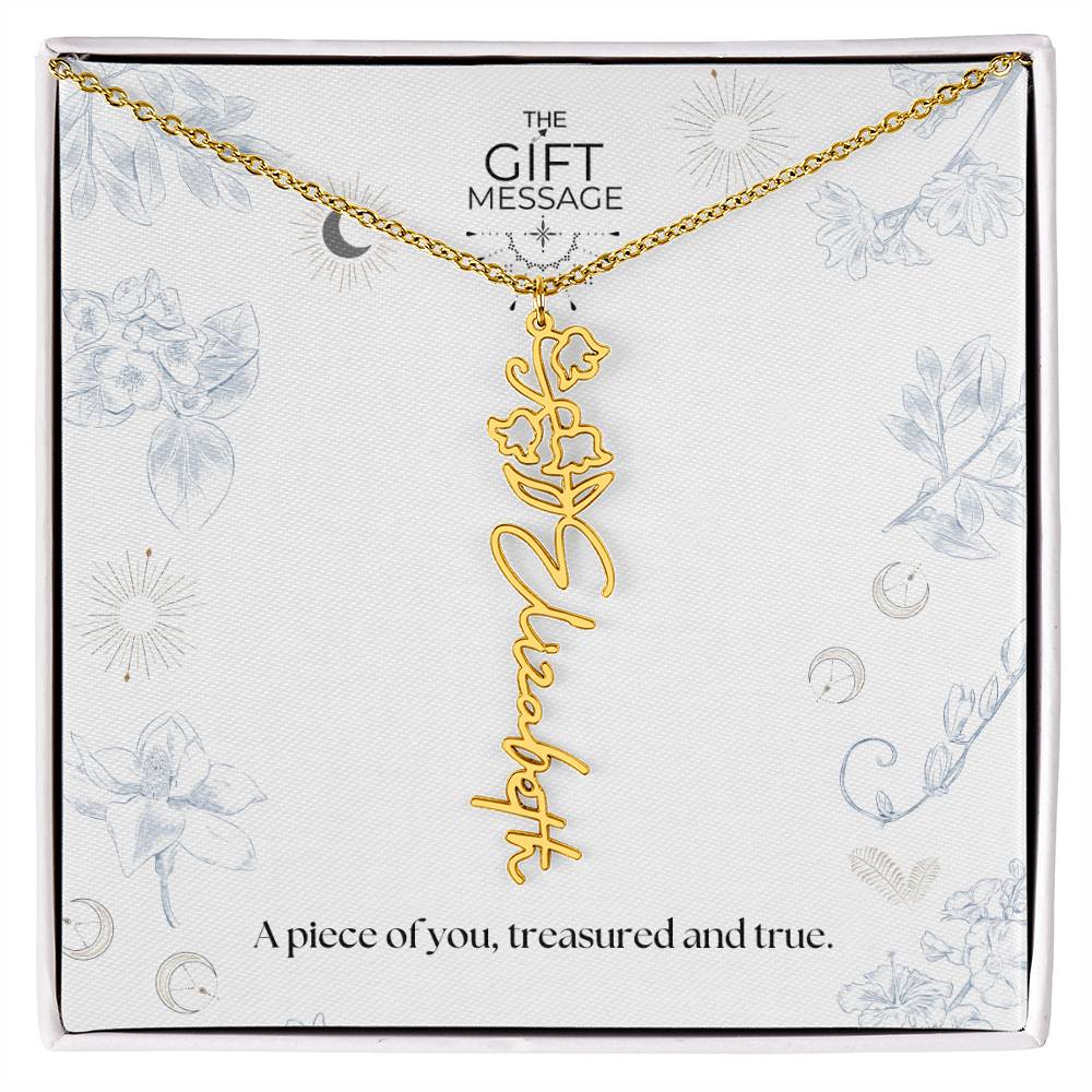 Birth month Celestial Name Necklace (Silver)