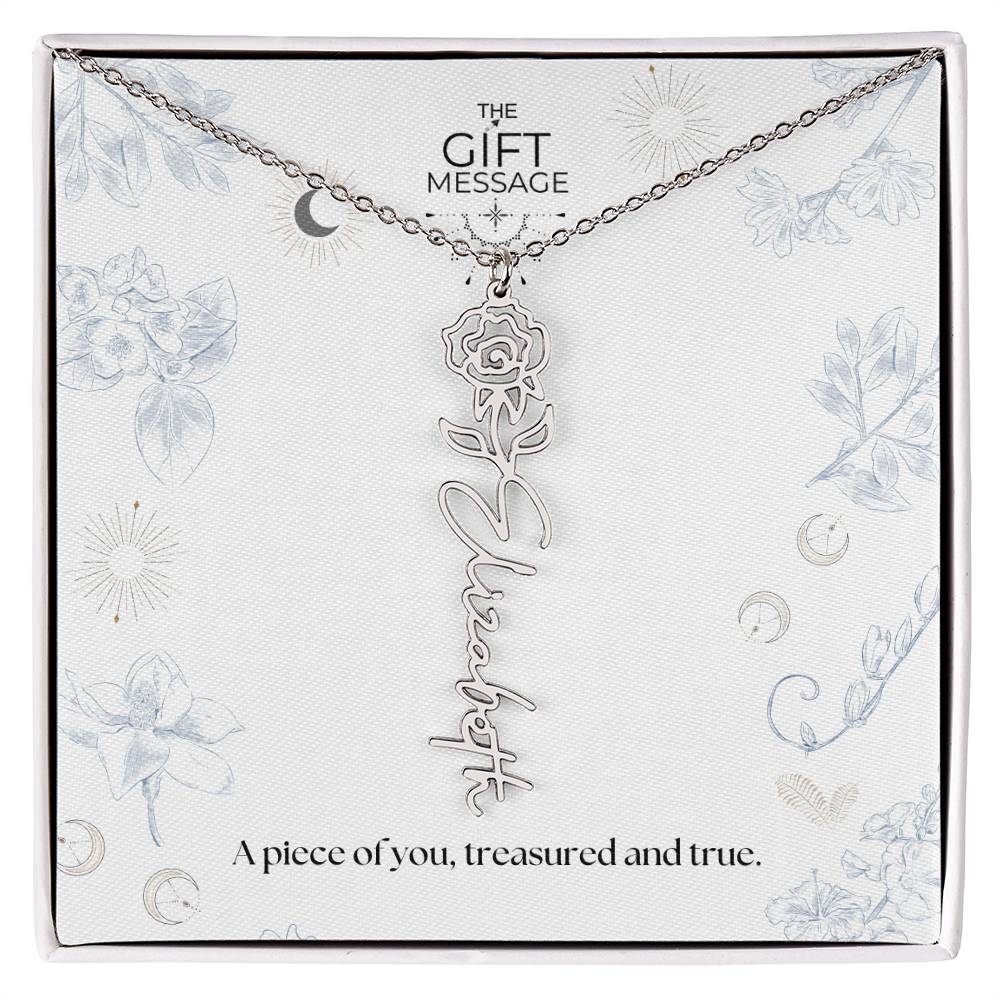 Birth month Celestial Name Necklace (Silver)