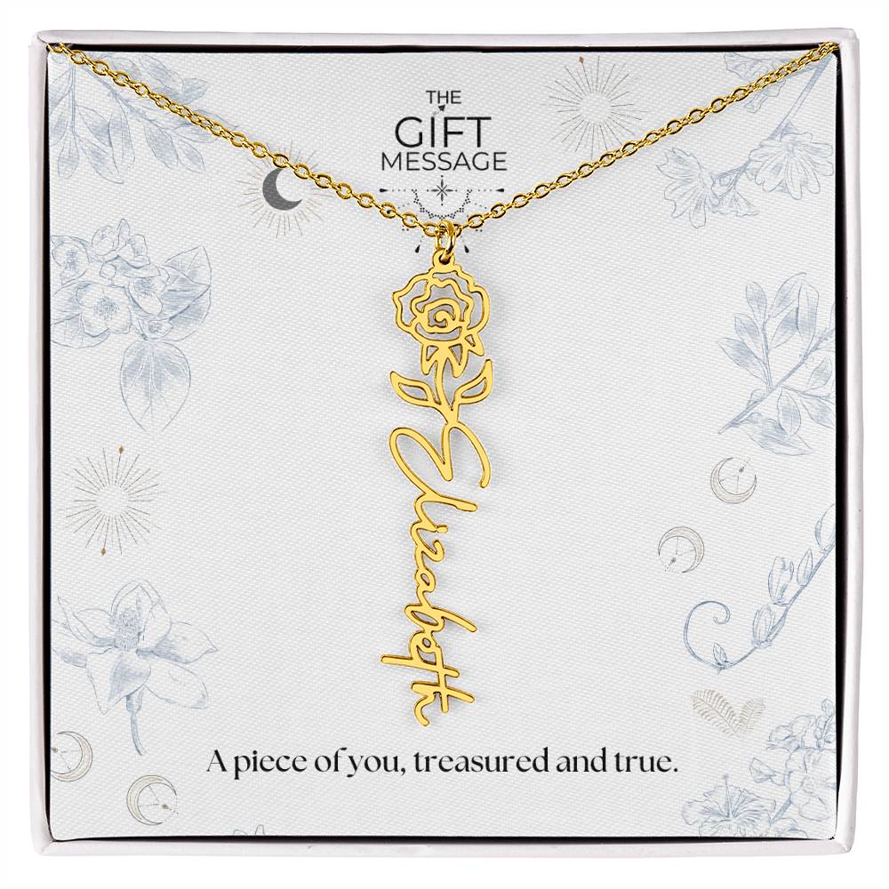 Birth month Celestial Name Necklace (Silver)