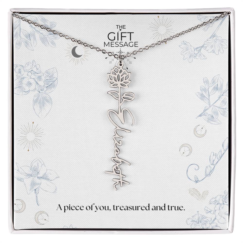 Birth month Celestial Name Necklace (Silver)