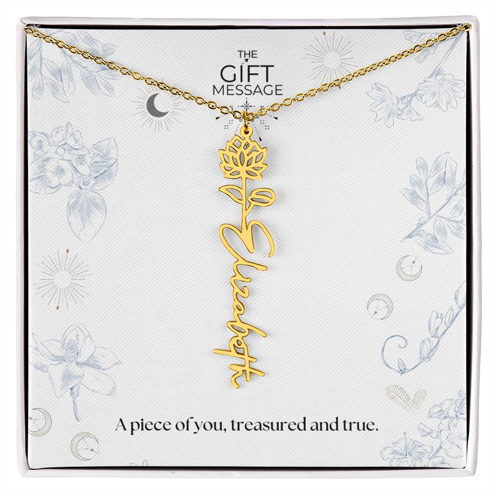 Birth month Celestial Name Necklace (Silver)