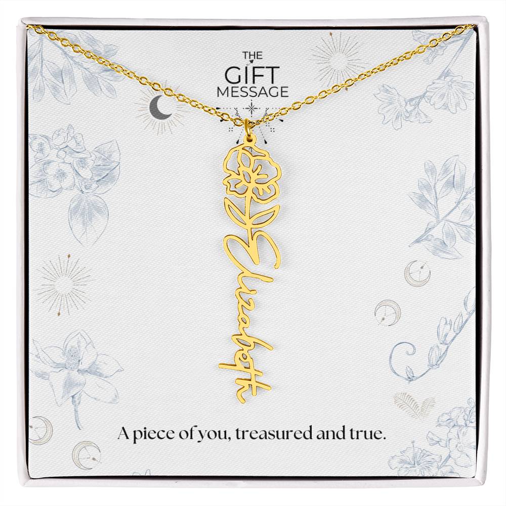 Birth month Celestial Name Necklace (Silver)