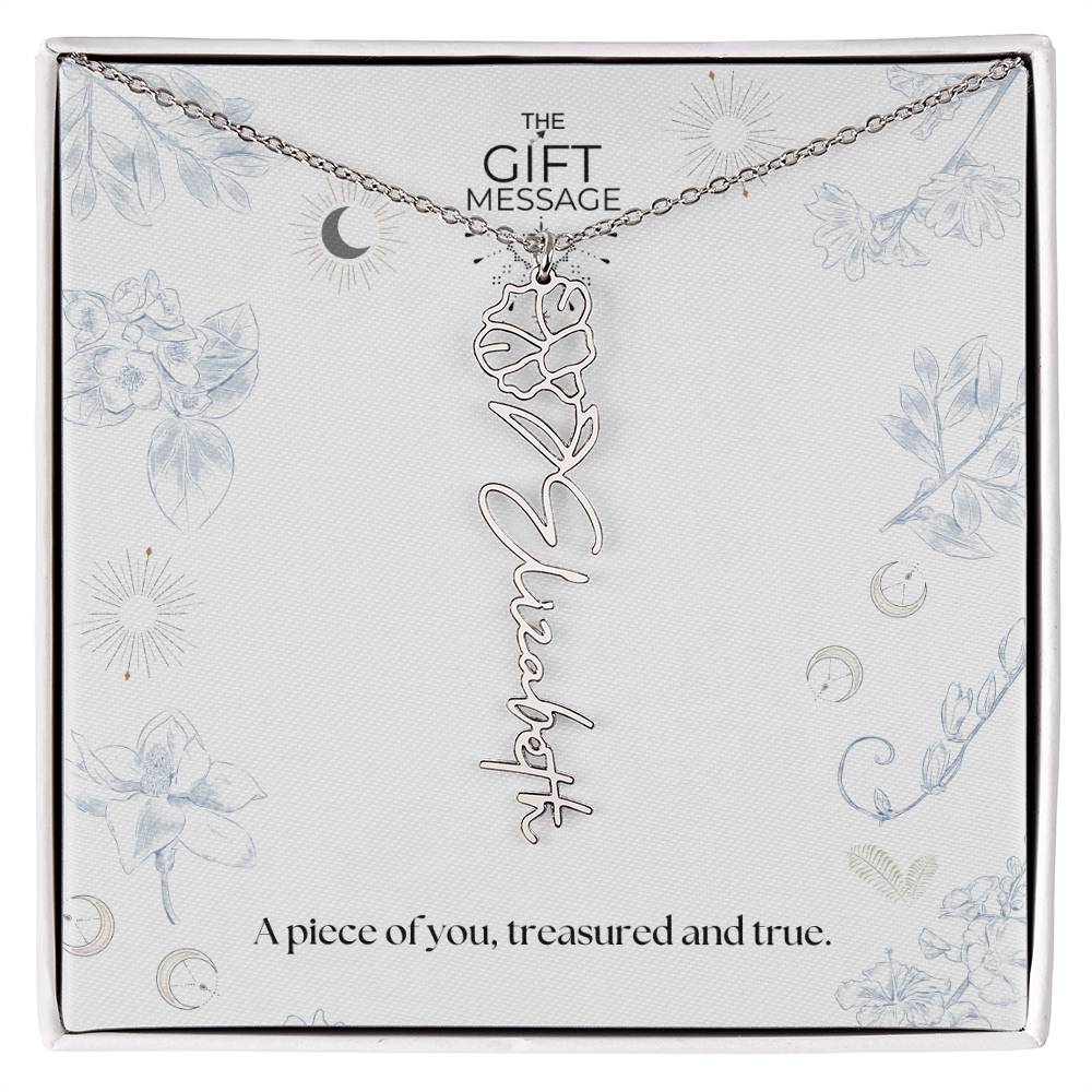 Birth month Celestial Name Necklace (Silver)