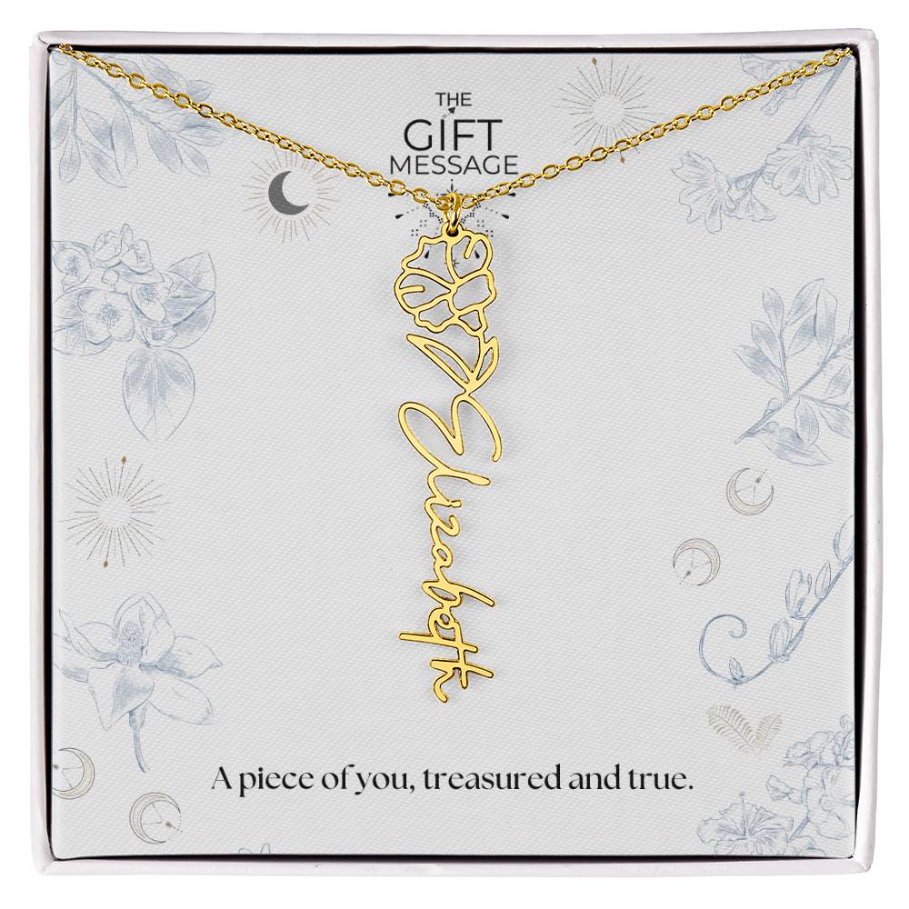 Birth month Celestial Name Necklace (Silver)