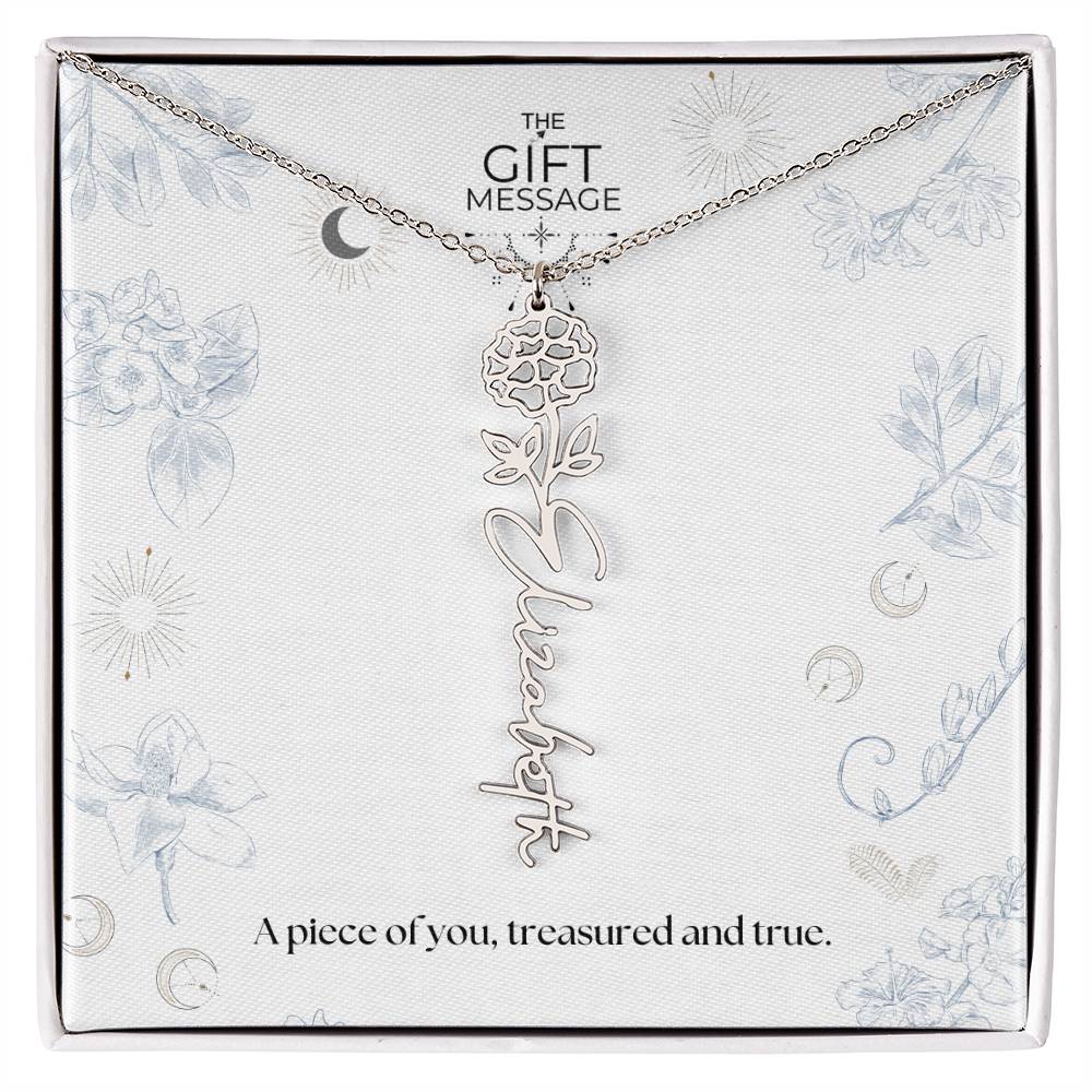 Birth month Celestial Name Necklace (Silver)