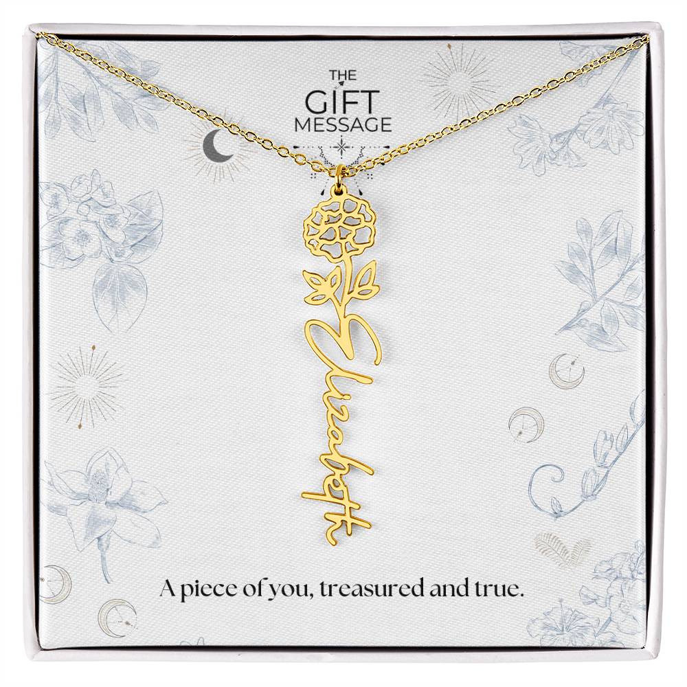 Birth month Celestial Name Necklace (Silver)