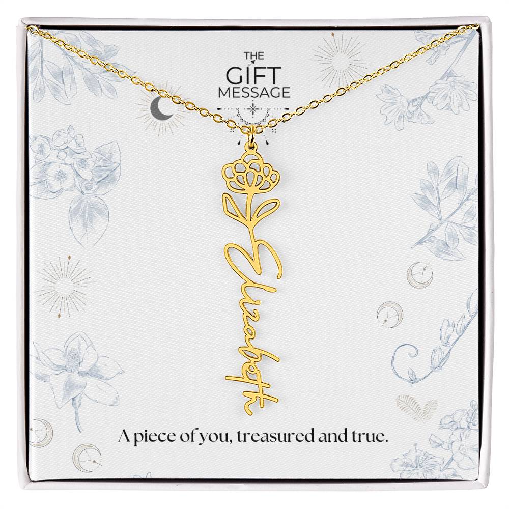 Birth month Celestial Name Necklace (Silver)