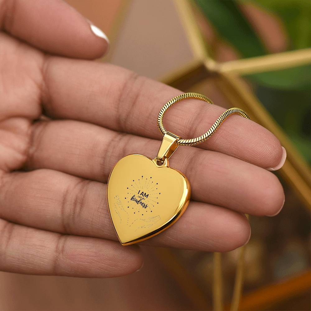 I am led by Kindness Silver Affirmation Necklace