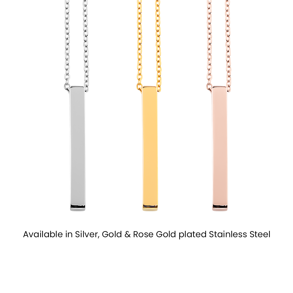 Amazing Girlfriend Coordinates bar Necklace