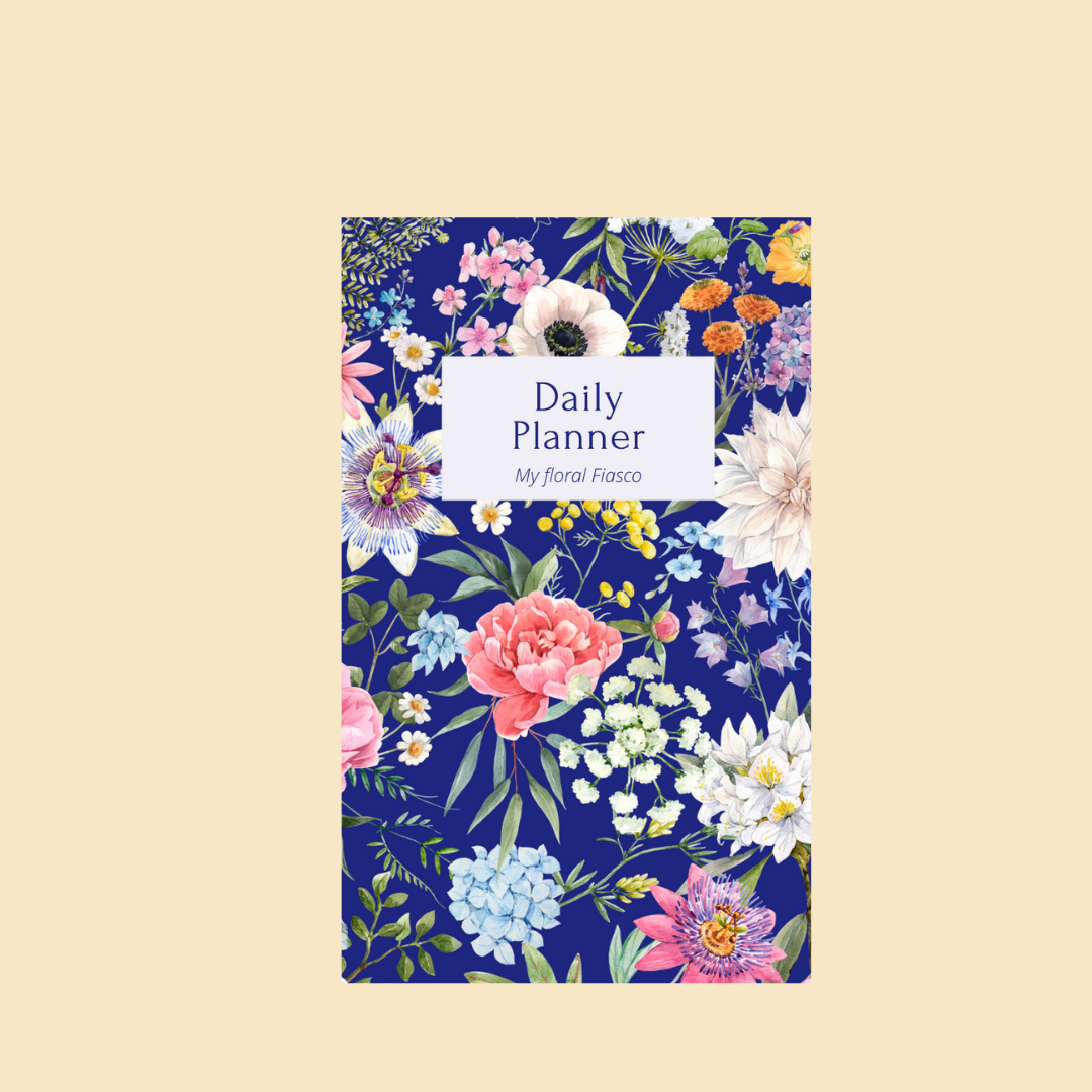 My Floral Fiasco Daily Planner - Midnight blue