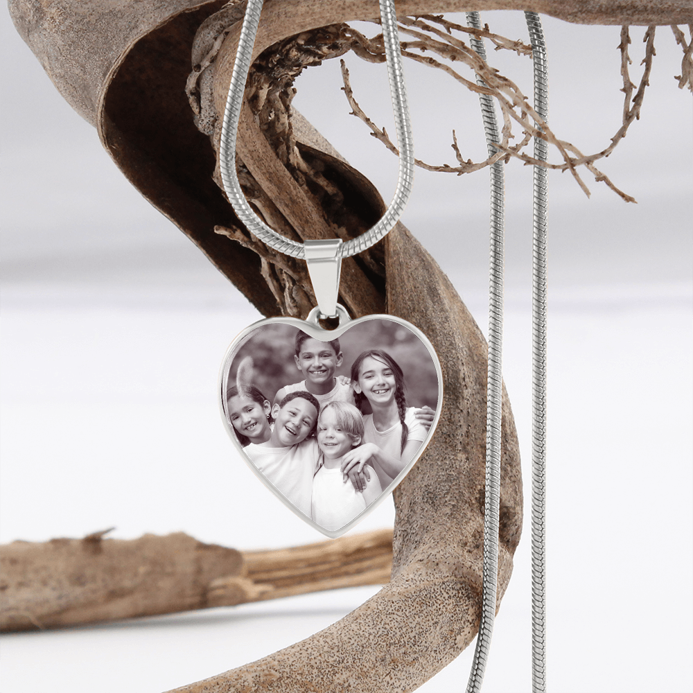 Mothers Day Photo Heart pendant