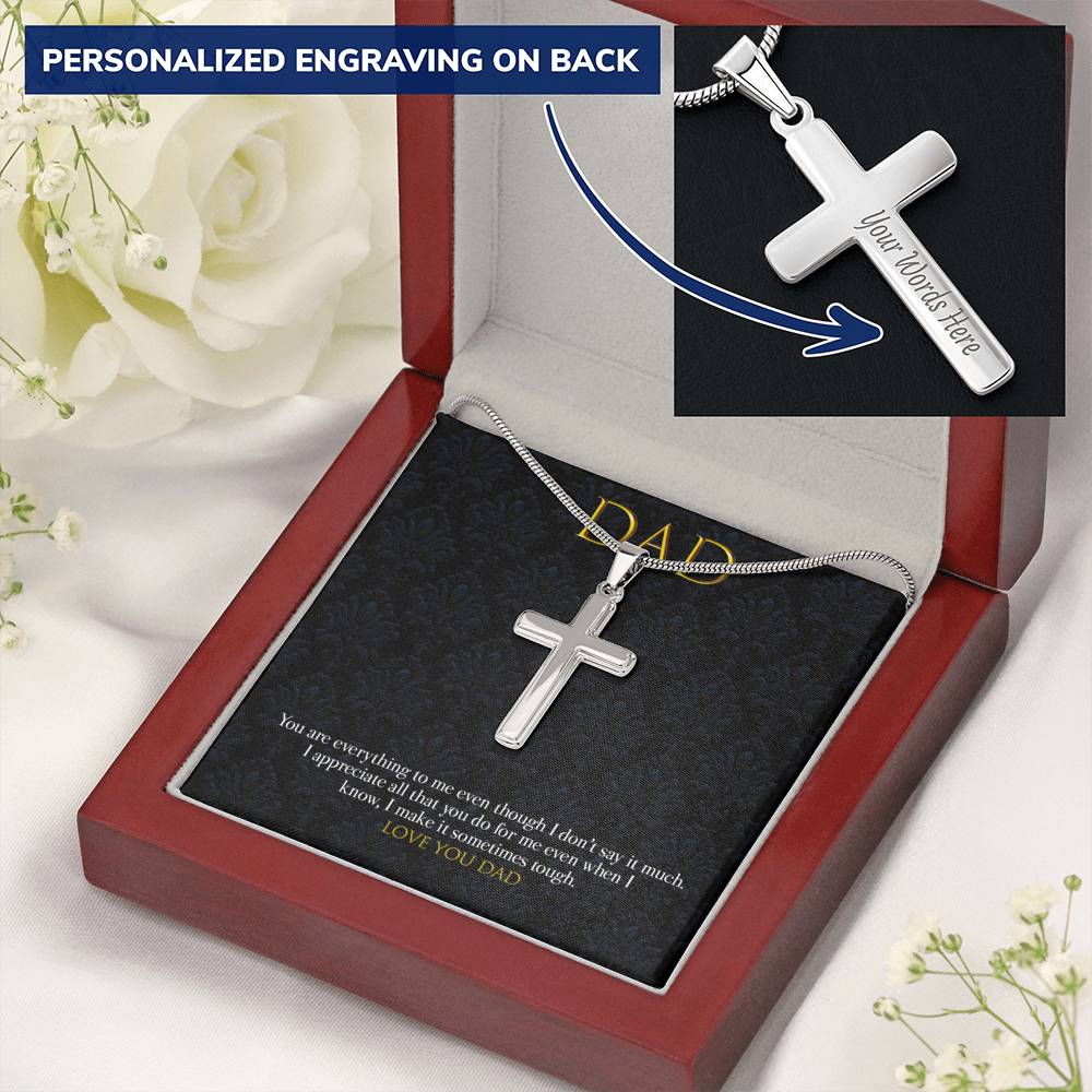 Fathers day gift pendant cross