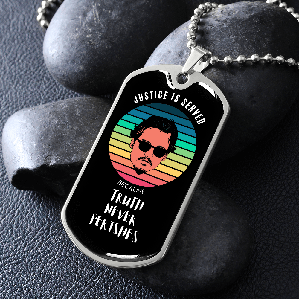 Truth Never Perishes, Johnny Depp Keepsake Tag Necklace