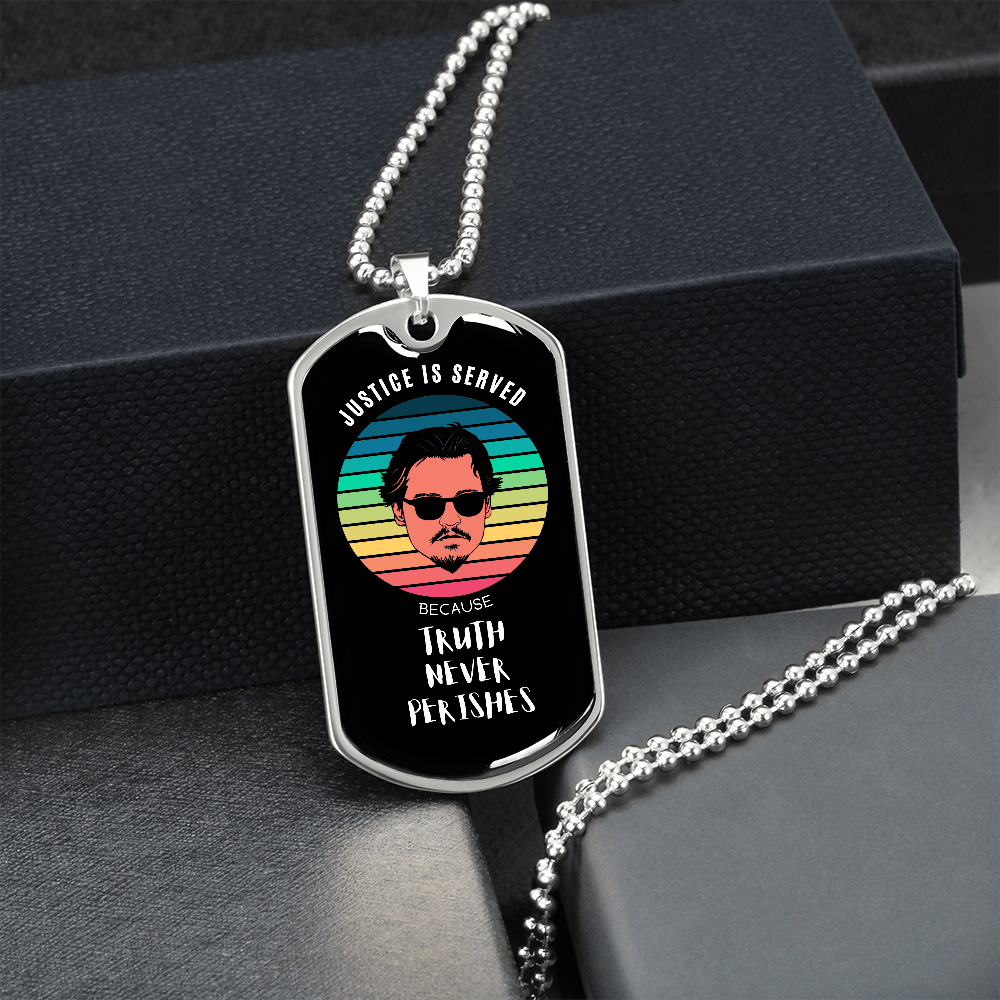 Truth Never Perishes, Johnny Depp Keepsake Tag Necklace