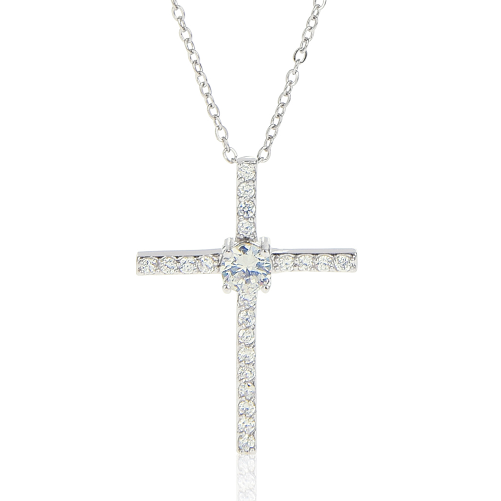 Mothers day, Thank you Cross CZ pendant