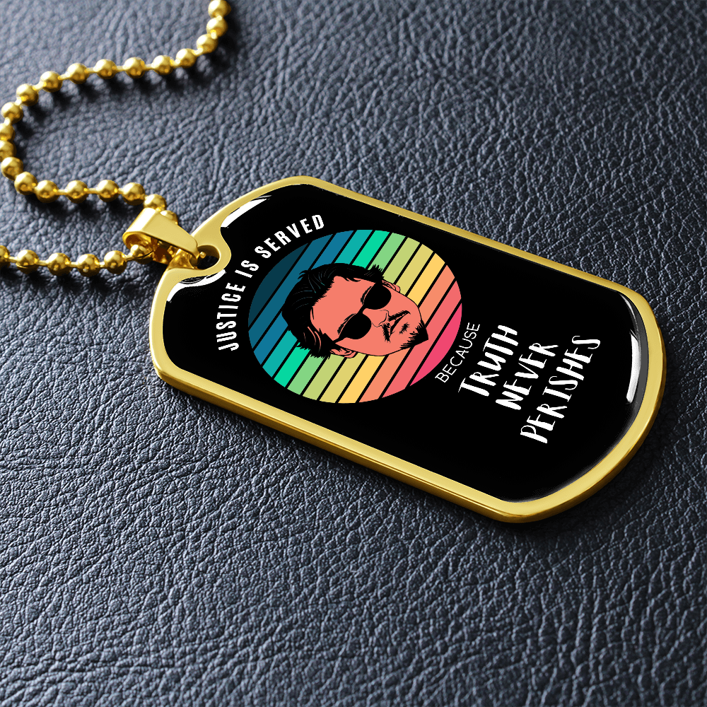 Truth Never Perishes, Johnny Depp Keepsake Tag Necklace