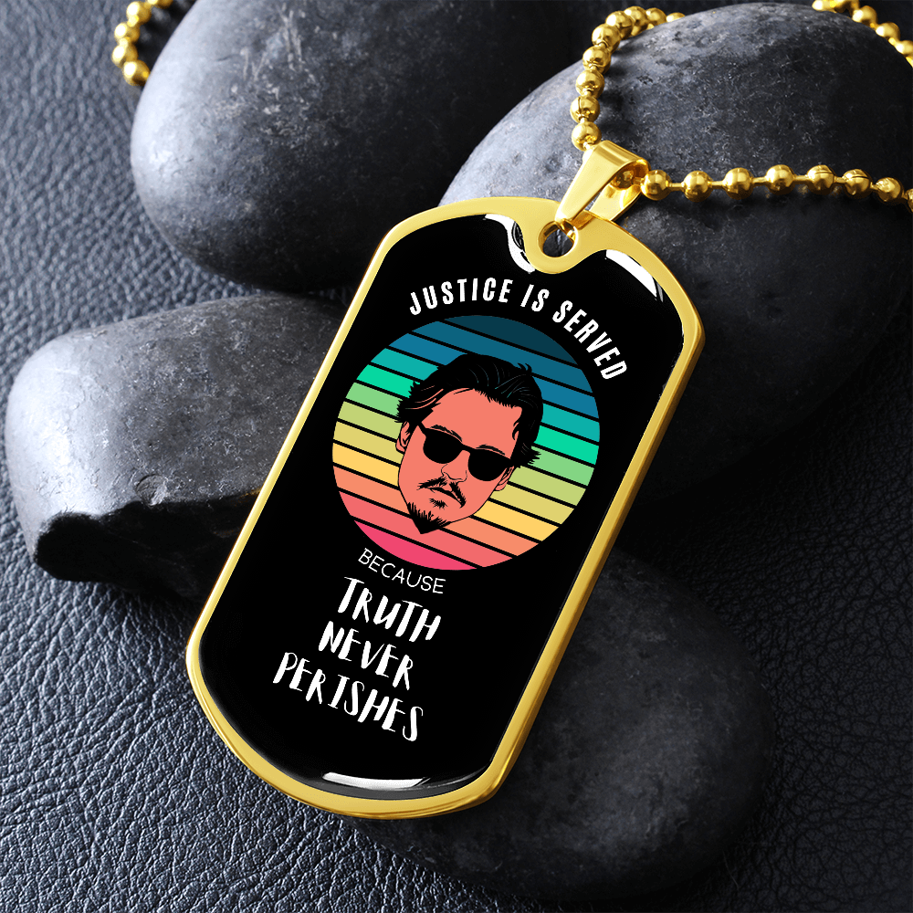 Truth Never Perishes, Johnny Depp Keepsake Tag Necklace