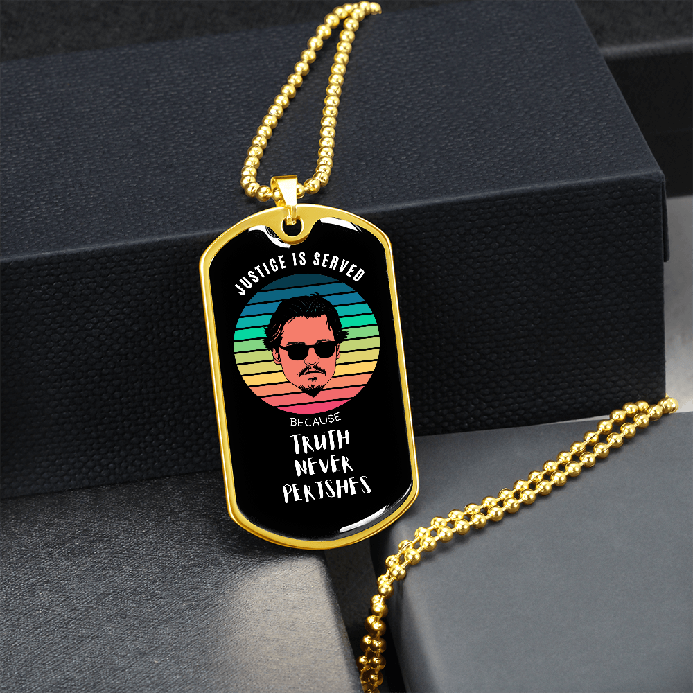 Truth Never Perishes, Johnny Depp Keepsake Tag Necklace