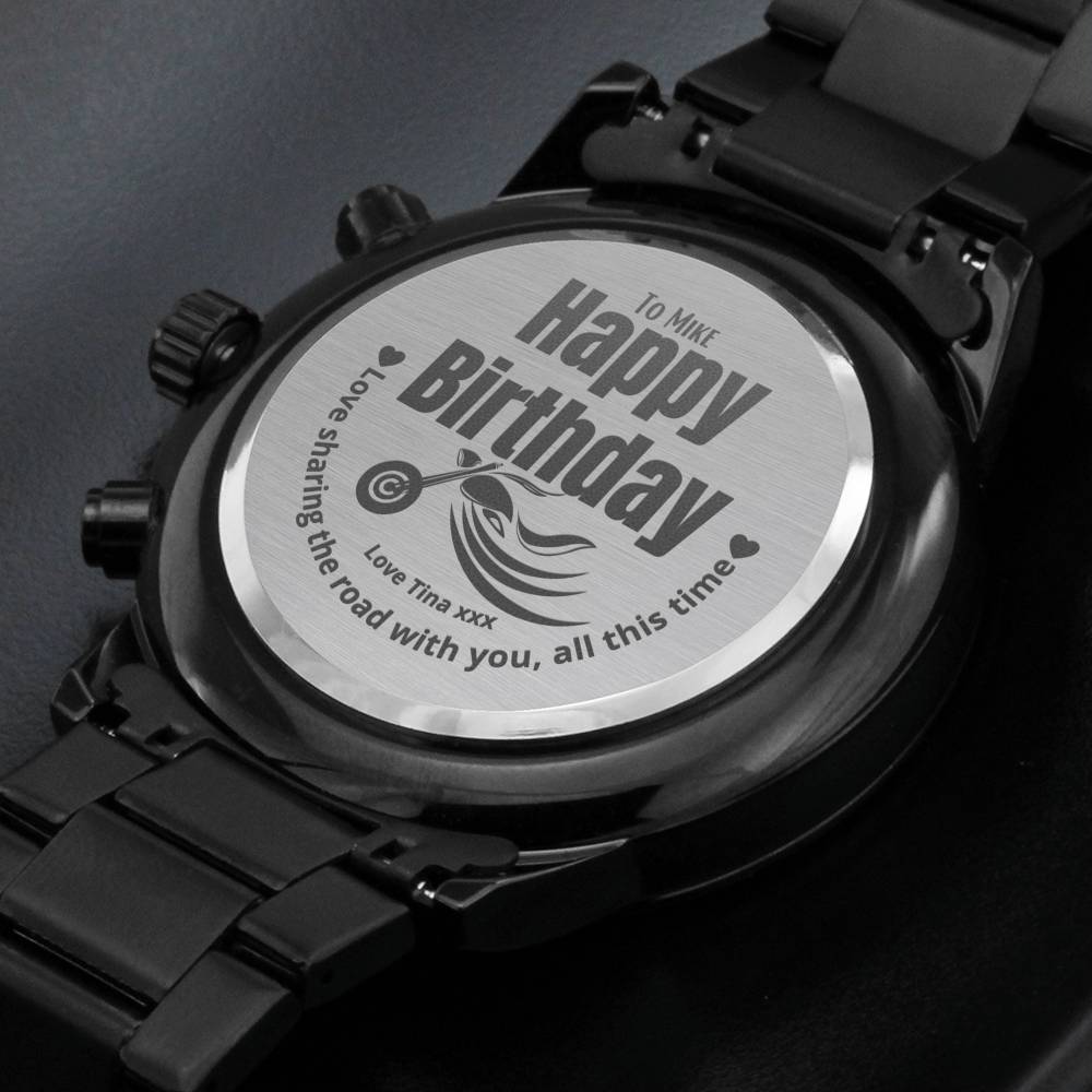 Gift Message Biker Personalized Watch