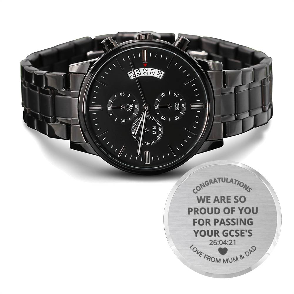 Gift message watch for sons graduation