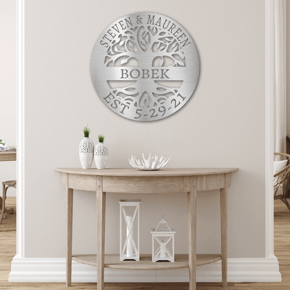 The Gift Message, Personalised Tree of Life Family Wall art