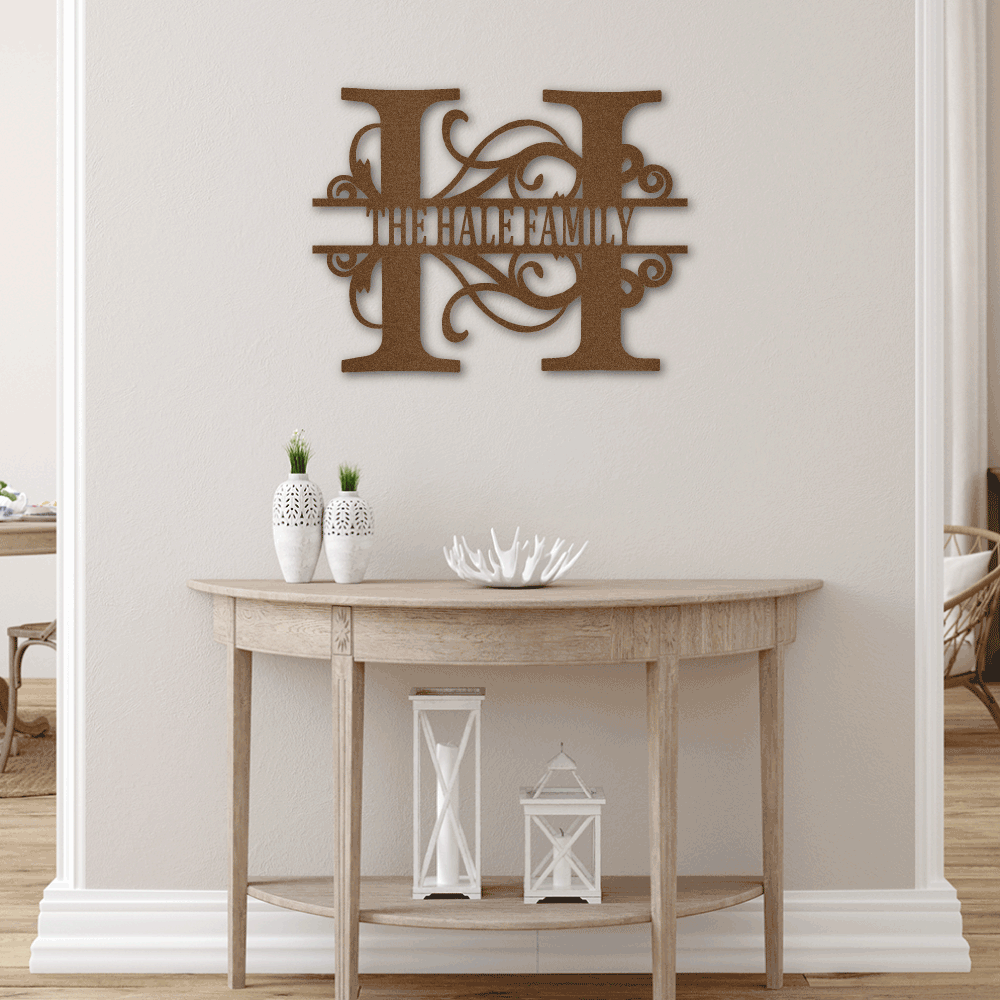 The Gift Message, Personalised Filagree Family Wall art