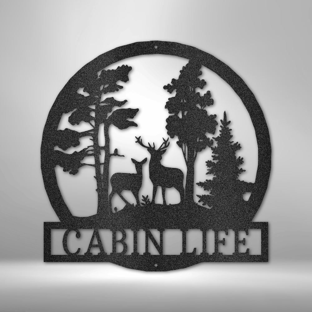 The Gift Message, Personalised Cabin Life Home Wall art