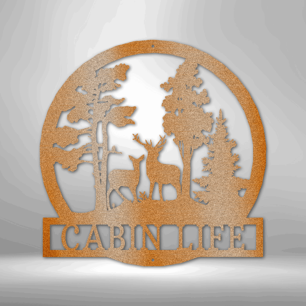 The Gift Message, Personalised Cabin Life Home Wall art