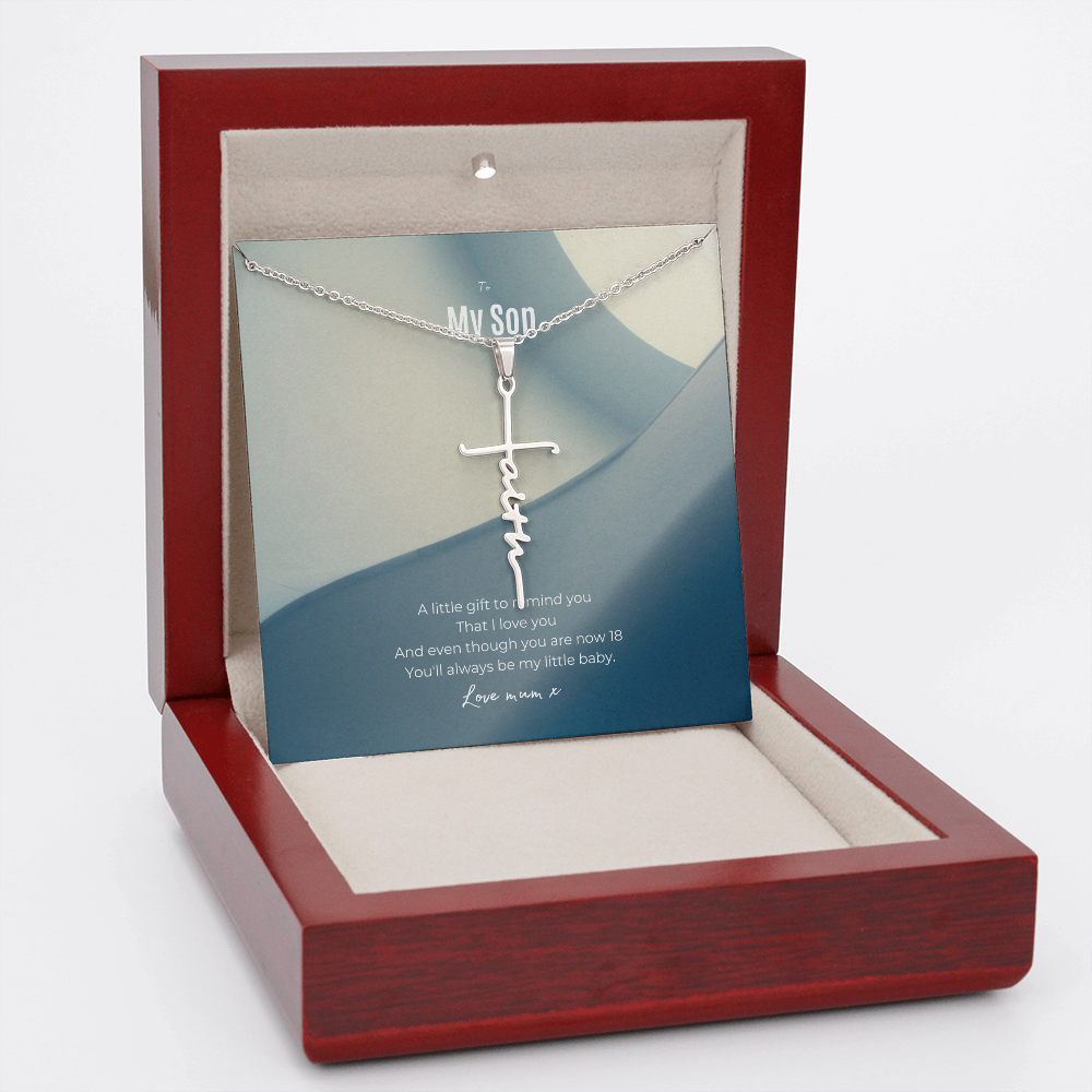 To my son have faith 18th Birthday gift