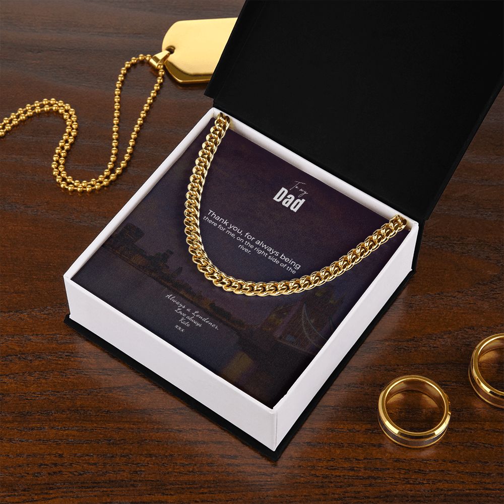 Flat Silver Chain: The London Dad Gift Message