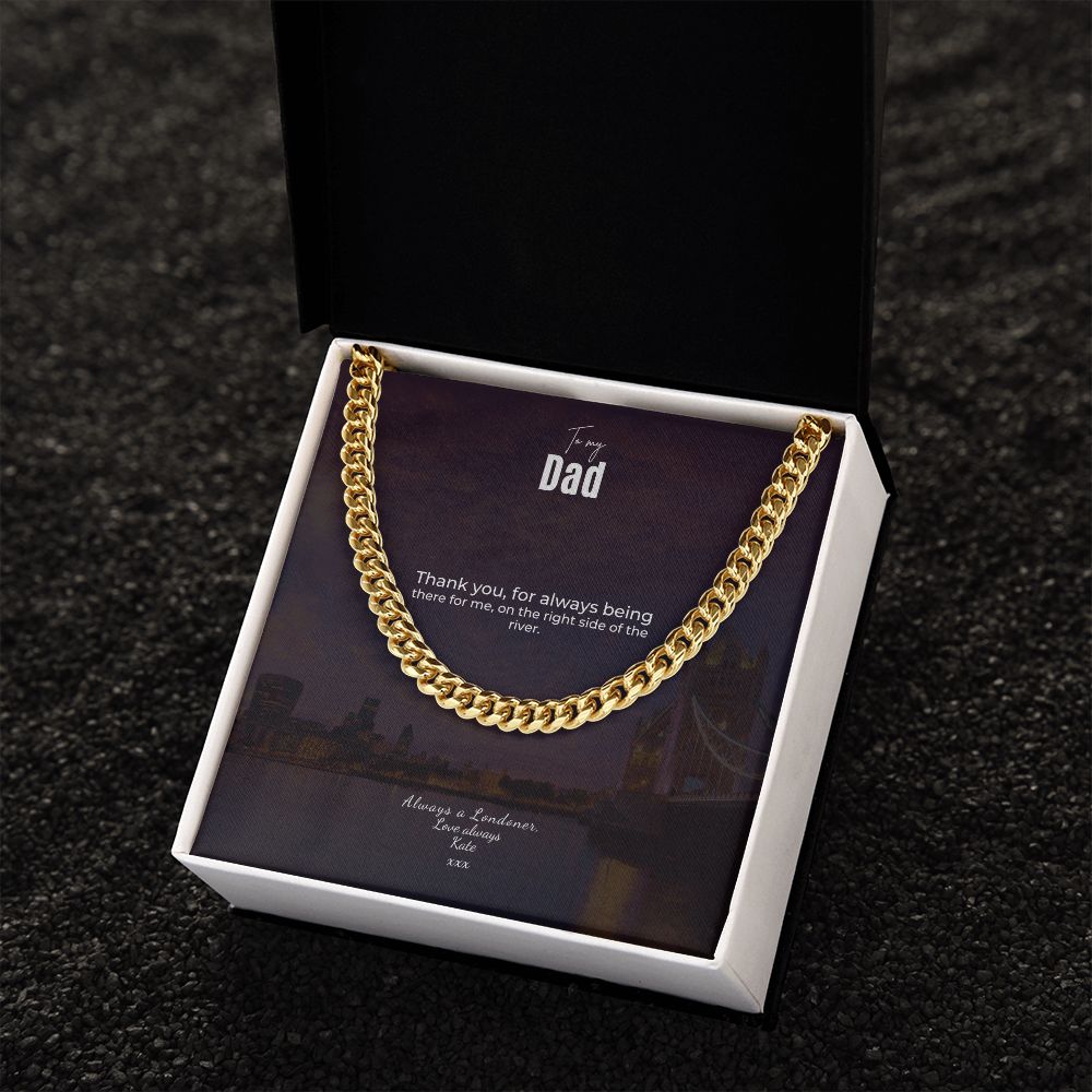 Flat Silver Chain: The London Dad Gift Message