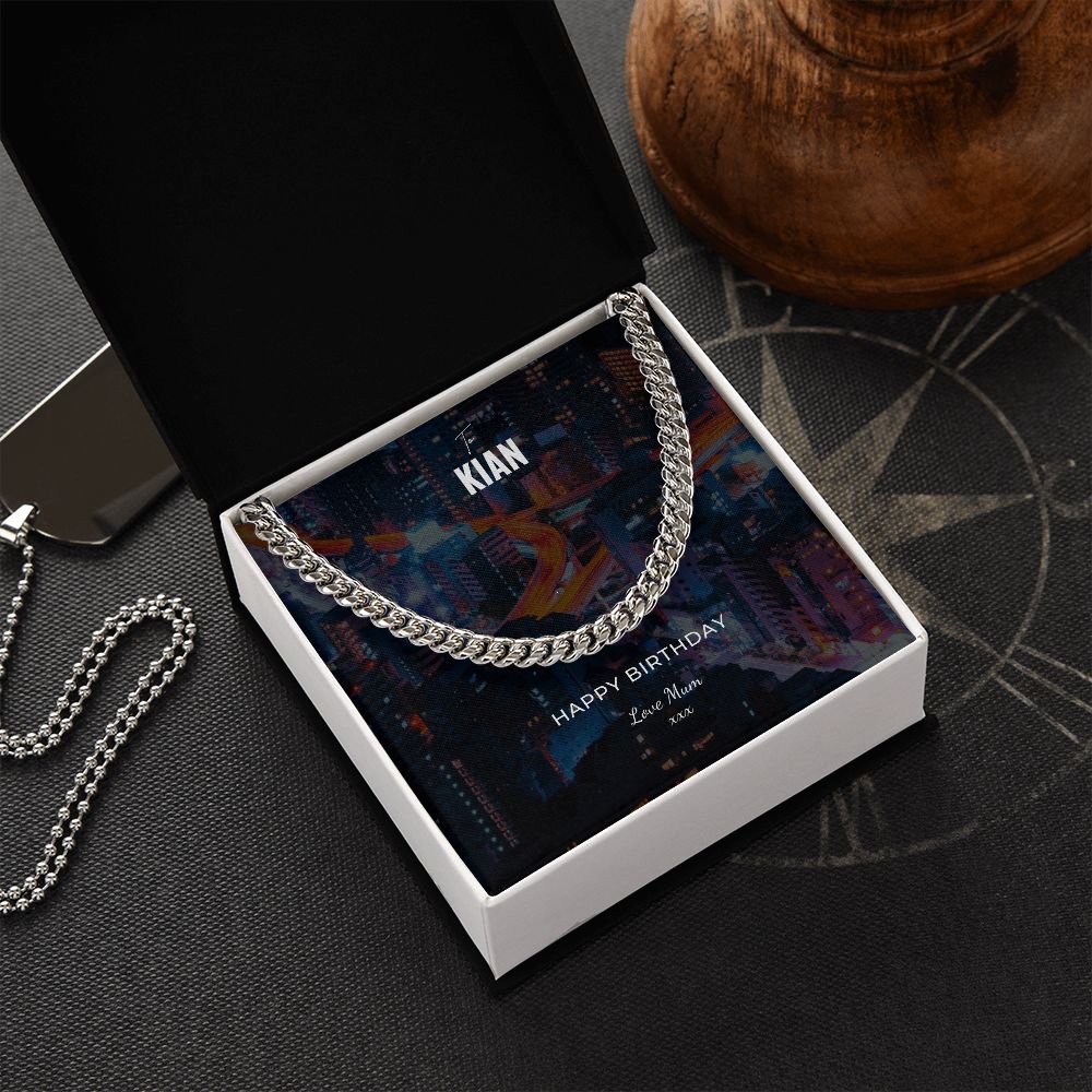 Mens Silver Flat weave Chain