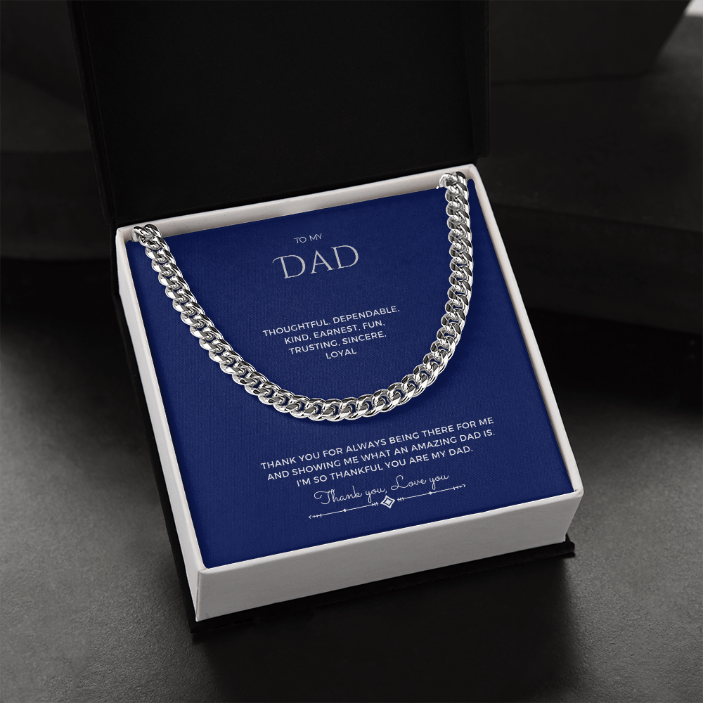 Gold Curb Chain To my Earnest Dad