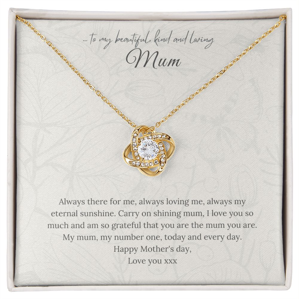 Mothers day gift message necklace
