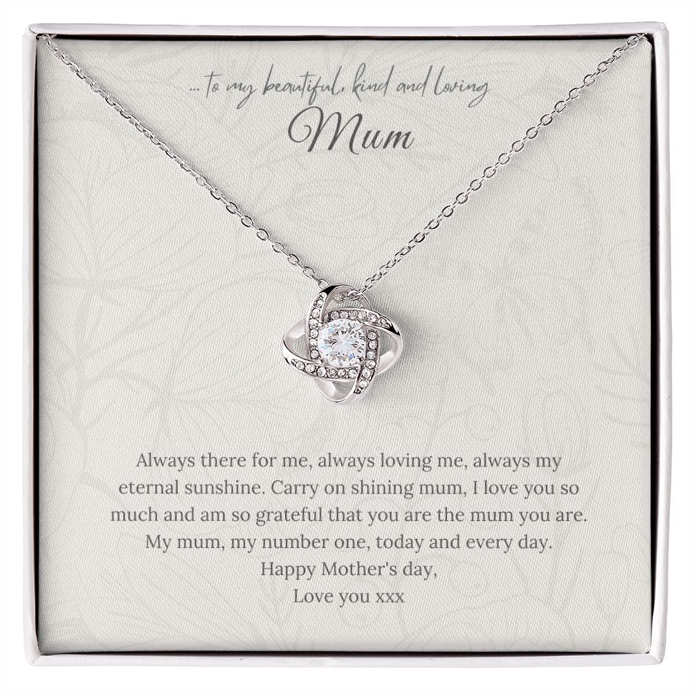 Mothers day gift message necklace