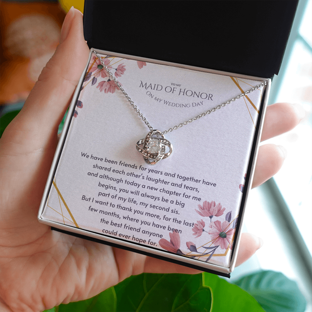 My Liberty Maid of Honor Gift Message necklace