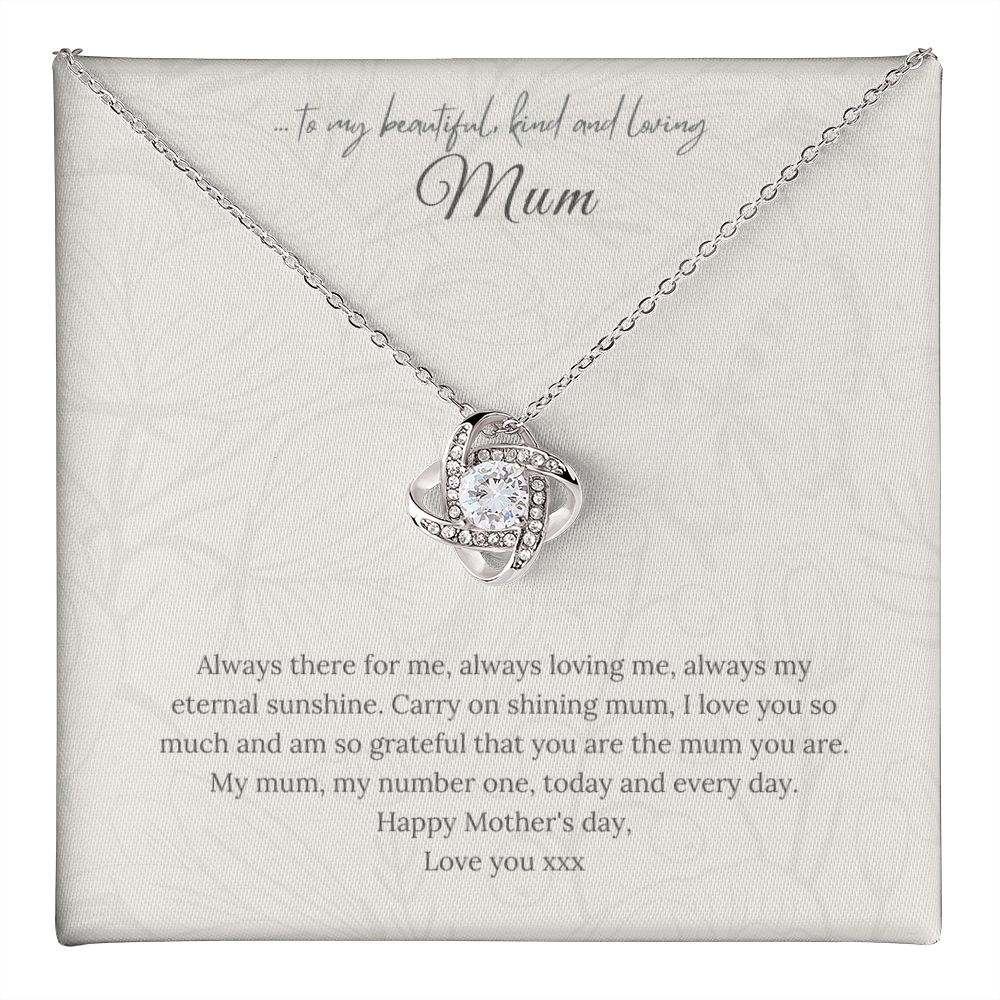 Mothers day gift message necklace
